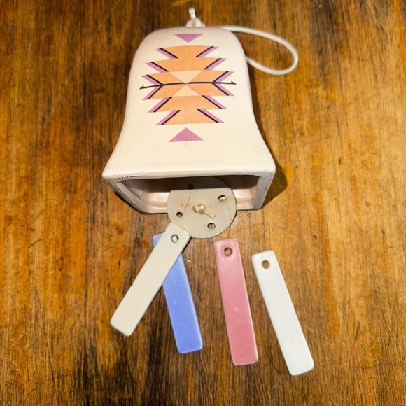 Vintage NCE Southwestern Style Ceramic Wind Chimes Bell 1980’s Taiwan - Picture 2 of 7